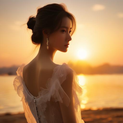 99久久人妻无码精品系列性欧美李一桐逆光背影照夕阳都在为李一桐打光